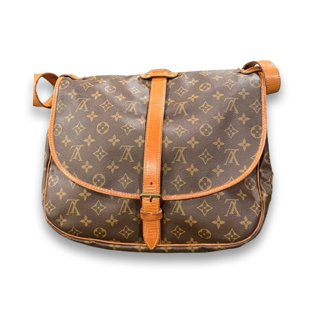 Louis Vuitton Saumur Monogram Crossbody Messenger Bag Vintage Authentic - Picture 4 of 9